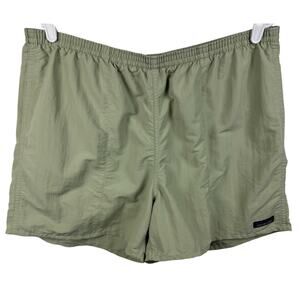 Patagonia Mens Baggies Shorts XL Green Mesh Lined Elastic Waistband Back Pocket